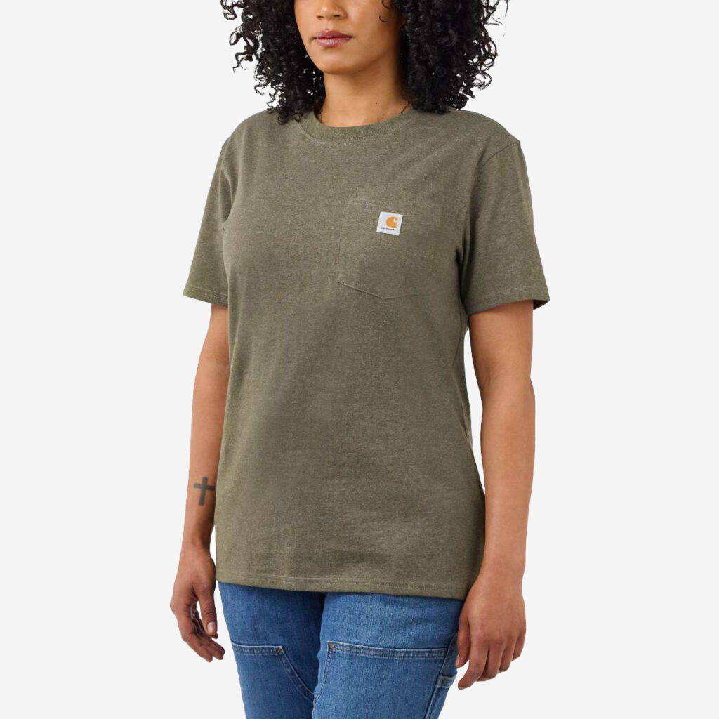 Carhartt t-shirt med brystlomme til kvinder
