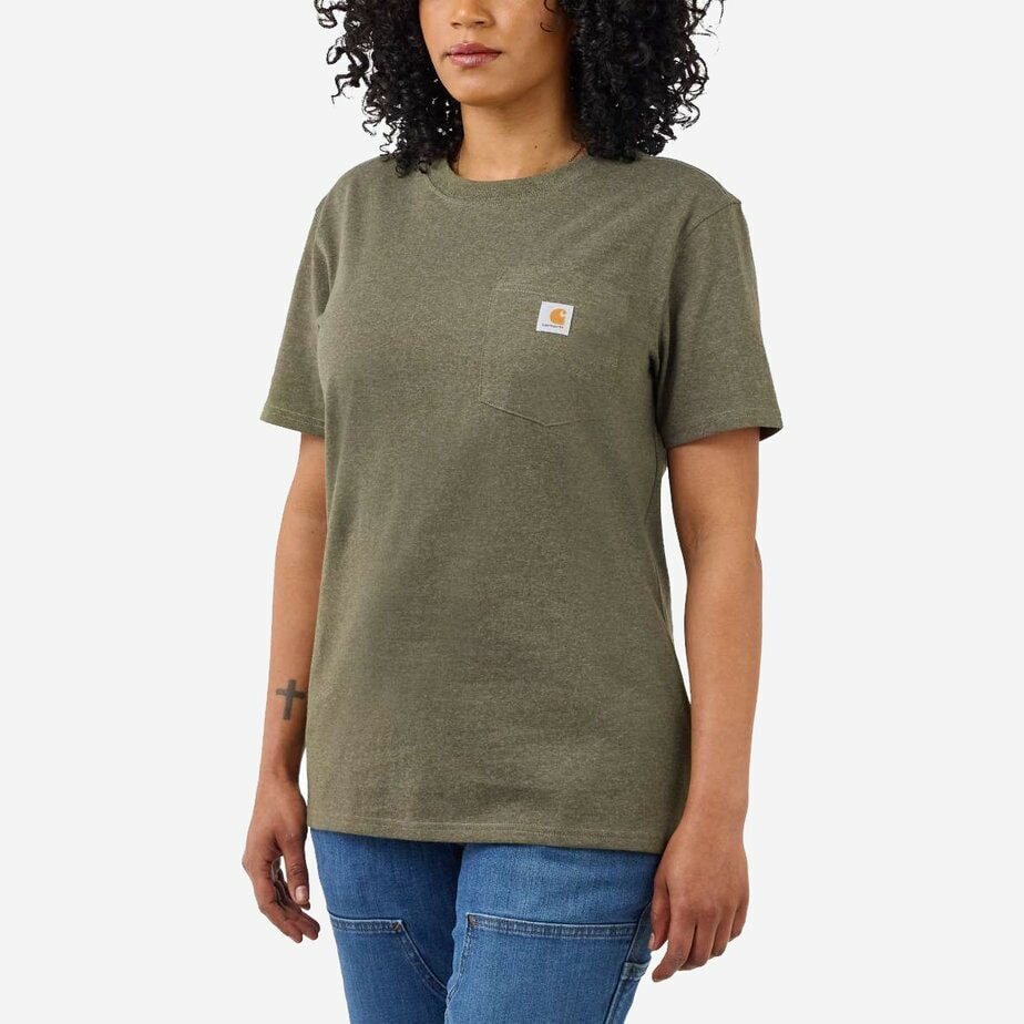 Carhartt t-shirt med brystlomme til kvinder