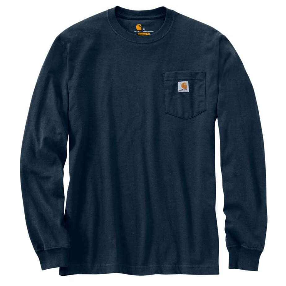 Carhartt henley langærmet t-shirt - NAVY, S