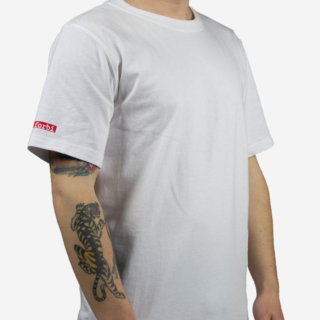 Husforbi t-shirt med ärmtryck - Vit - Unisex