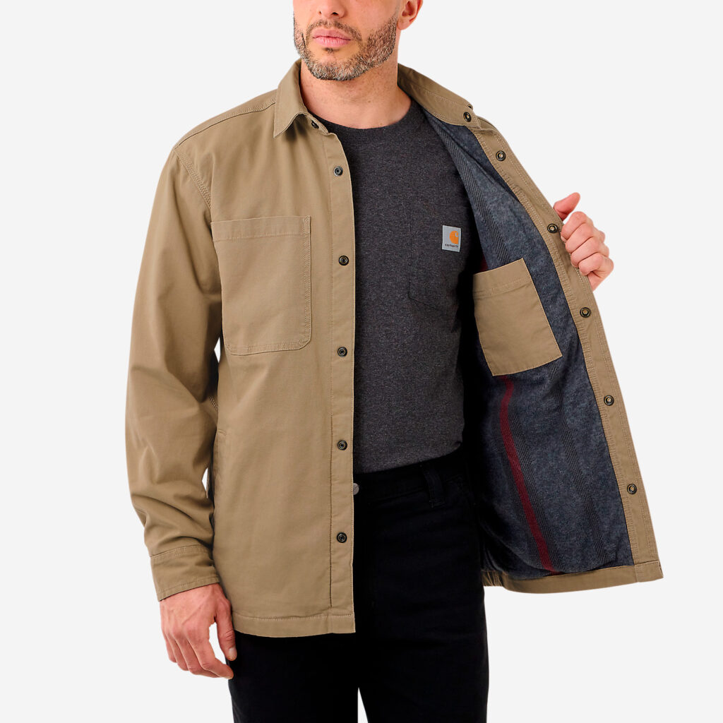 Carhartt canvas fleece foret skjortejakke