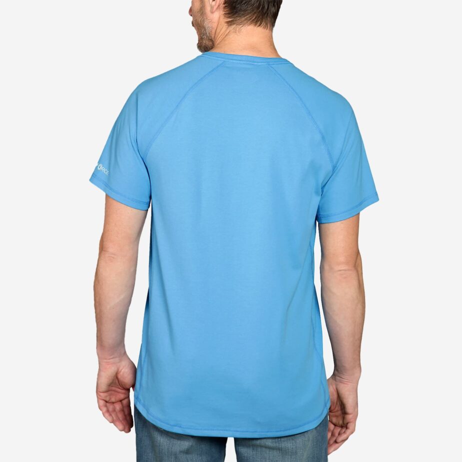 Carhartt force block logo kortærmet t-shirt - AZURE BLUE, S