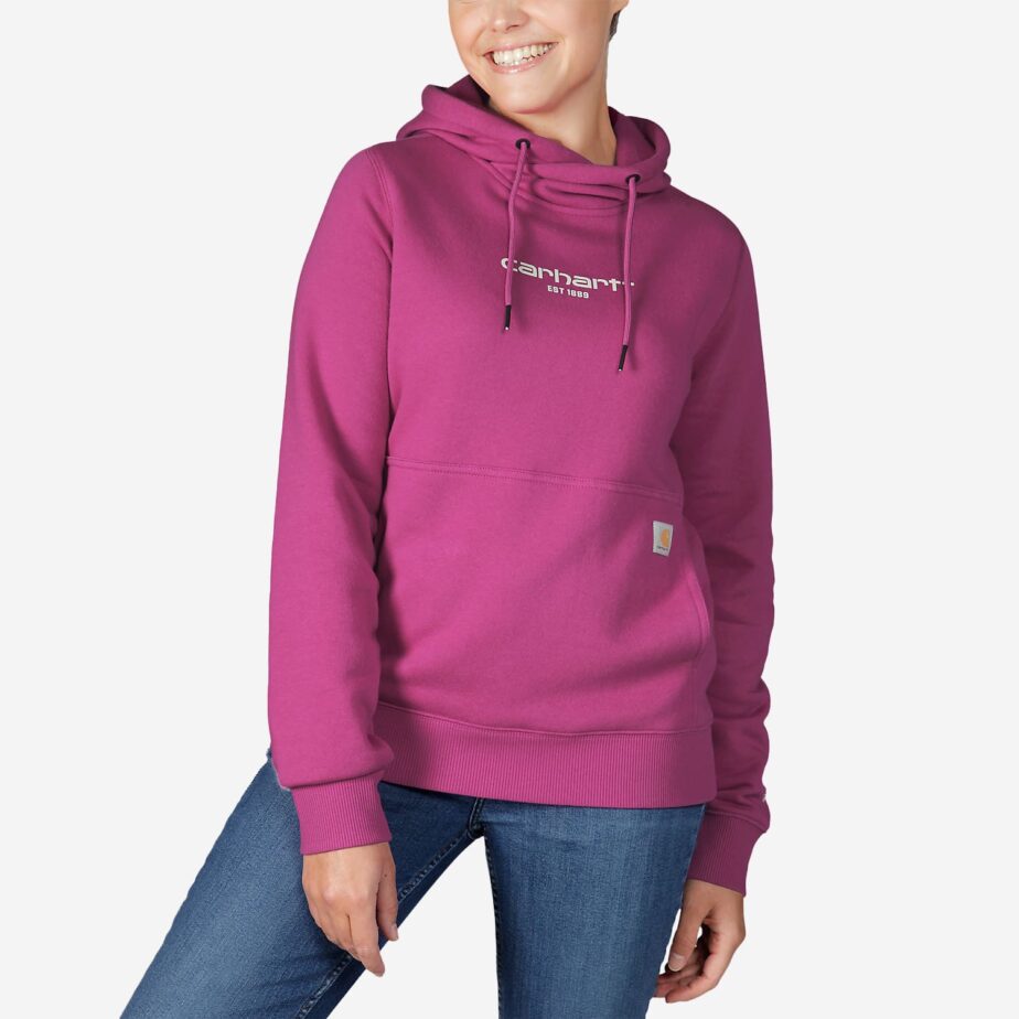 Carhartt force sweatshirt med logotryk pink