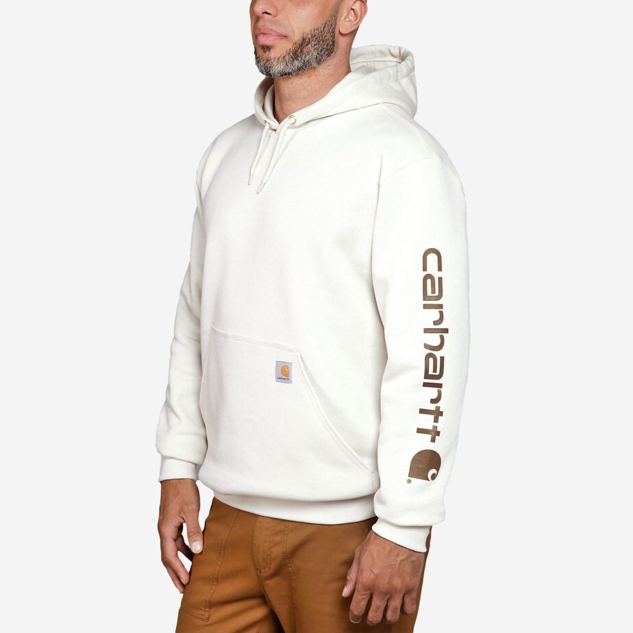 carhartt sleeve logo sweatshirt med hætte