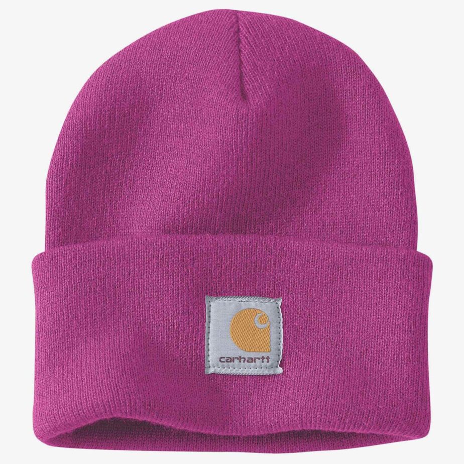 Carhartt strikhue med logo - MARINE BLUE, OFA