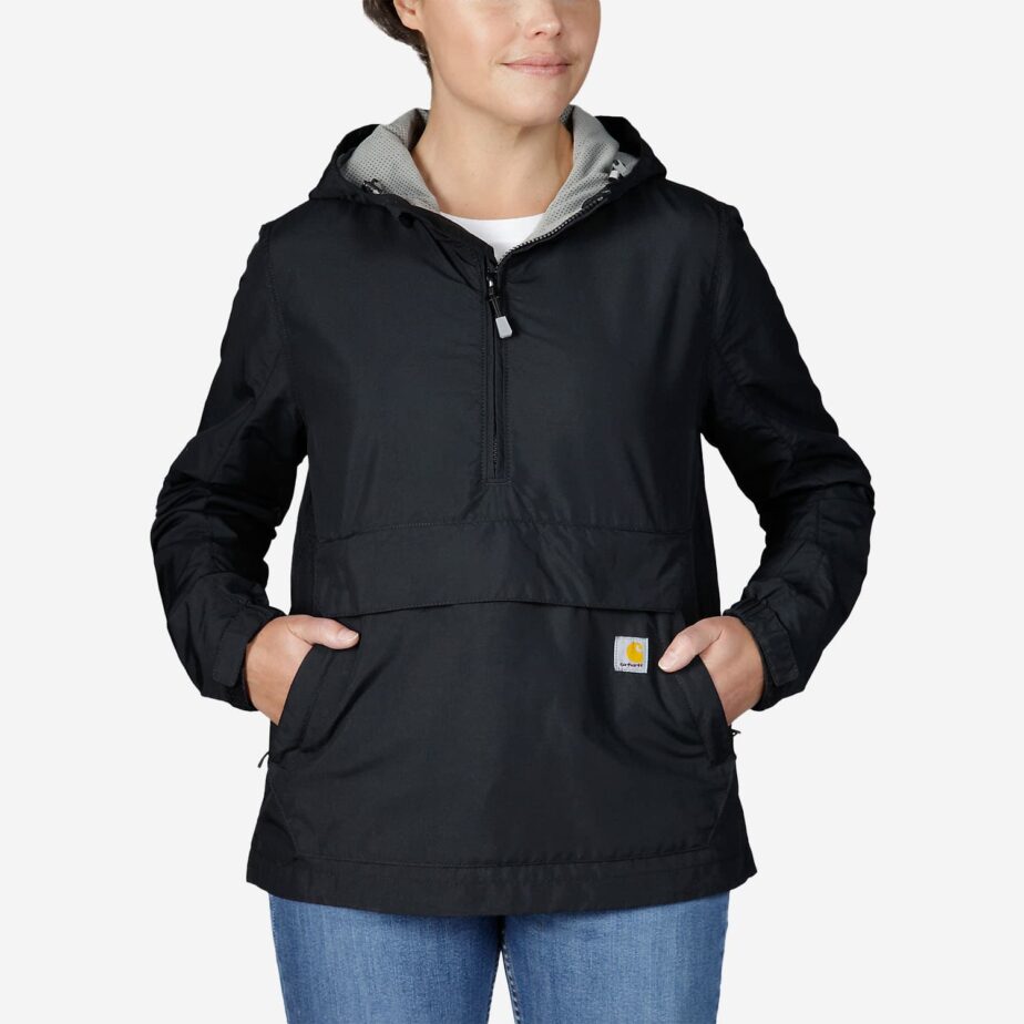 Carhartt vandafvisende anorak i sort - Kvinde