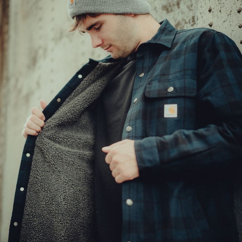 CARHARTT SKJORTJACKA MED SHERPA-FODER