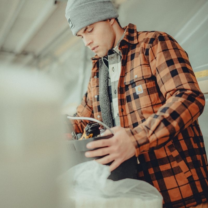 CARHARTT SKJORTJACKA MED SHERPA-FODER