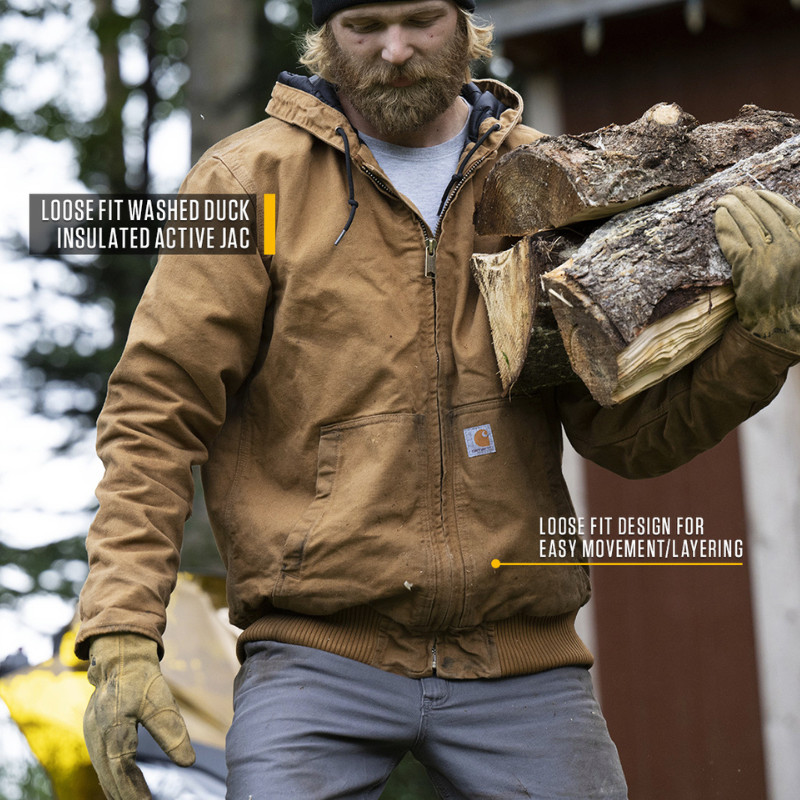Carhartt duck active jacka i 100% bomull