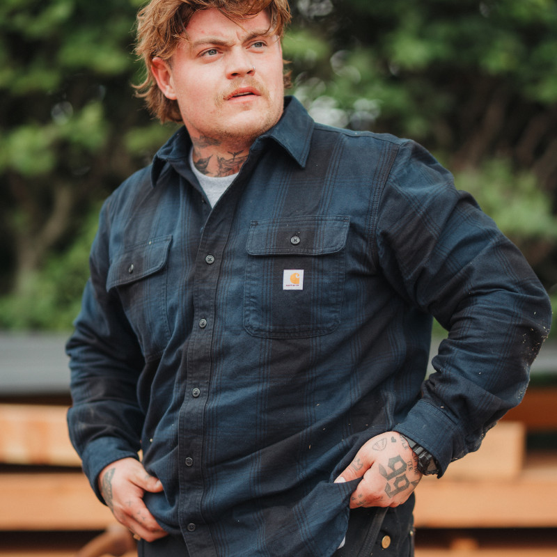CARHARTT FLANELLSKJORTA I BOMULL