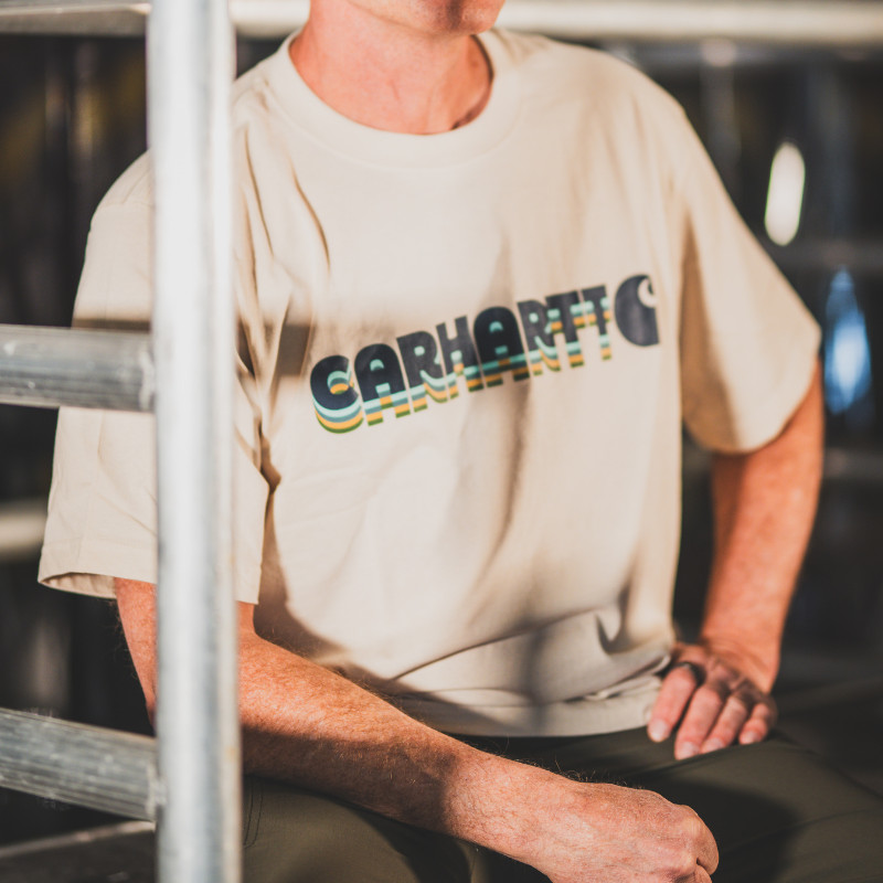 CARHARTT IRVINE RELAXED LAYERED LOGO T-SHIRT