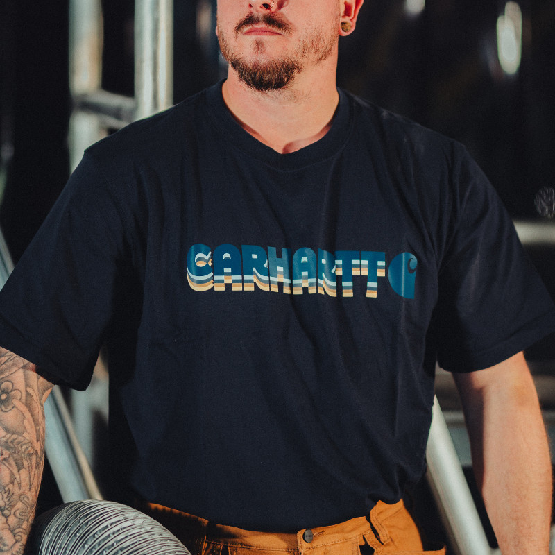 CARHARTT IRVINE RELAXED LAYERED LOGO T-SHIRT - Image 3